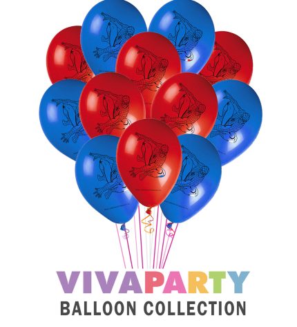 Spider-Man Assorted Colors Latex Balloon Bouquet 12 Inch, Pack of 12