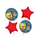 Spongebob Happy Birthday Balloon Bouquet 4pc
