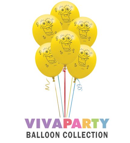 SpongeBob SquarePants Latex Balloons 12 Inch, Pack of 6