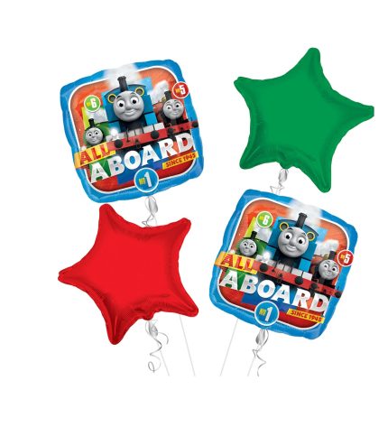 Thomas and Friends Happy Birthday Balloon Bouquet 4pc