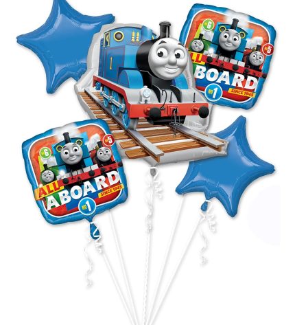 Thomas the Tank Engine Engine Foil Foil Bouquet of Balloons - 5pcs