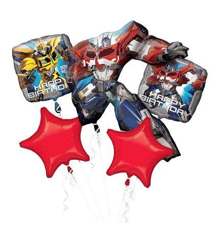 Transformers Optimus Prime Foil Bouquet of Balloons - 5pcs