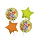 Winnie the Pooh Happy Birthday Balloon Bouquet 4pc