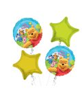 Winnie the Pooh Happy Birthday Balloon Bouquet 4pc