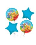 Winnie the Pooh Happy Birthday Balloon Bouquet 4pc