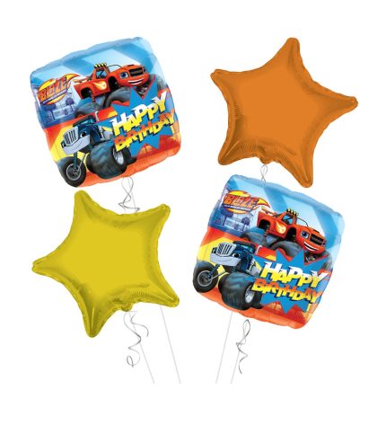 Hot Wheels Happy Birthday Balloon Bouquet 4pc