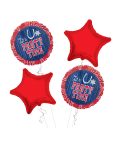 Bandana Happy Birthday Balloon Bouquet 4pc