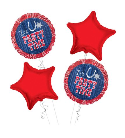 Bandana Happy Birthday Balloon Bouquet 4pc