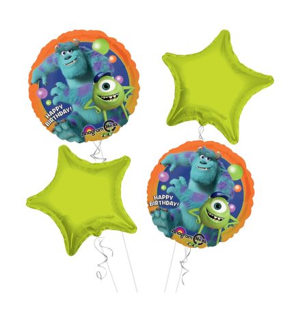 Monsters University Happy Birthday Balloon Bouquet 4pc