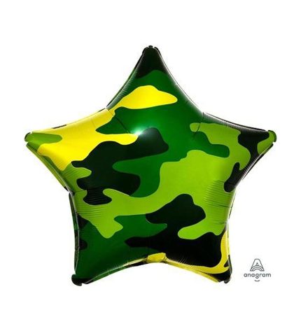 Military Camo Foil Balloon 18 Inch