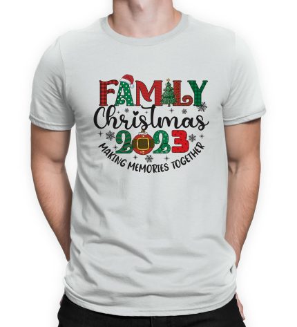 Family Christmas 2023 T-Shirt, Making Memories Together T-Shirt, Christmas Party Shirt, Cotton T-shirts, Customized T-Shirts