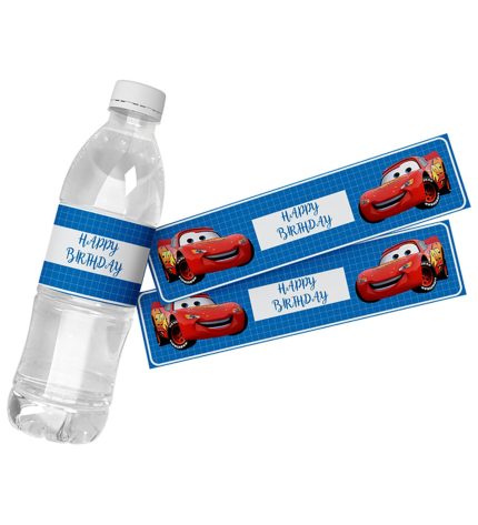 Disney Cars Bottle Label