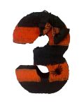 Halloween Number 3 Shaped Pinata