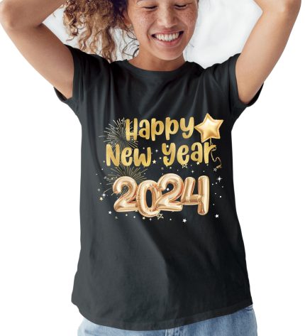 Unisex Family Christmas 2023 T-Shirt, Happy New Year 2024