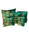 5 pc Emerald Green and Gold Colour Quinceanera Set