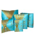 5 pc Teal Green and Gold Colour Quinceanera Set