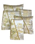 5 PC Champagne and Gold Mis XV Anos Quinceanera Pillow Set