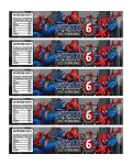 Spiderman Bottle Label