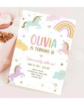 Unicorn Print Invitation