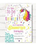 Unicorn Print Invitation
