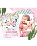 Unicorn Print Invitation