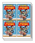 Paper Sticker Rectangle, 4 Per Sheet - 4 x 5"