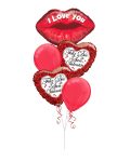 Feliz dia de san Valentine Balloon Bouquet - Viva Party (5 Balloons)