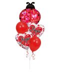 I Love You Te Amo Valentines Day Balloon Bouquet - Viva Party (5 Balloons)